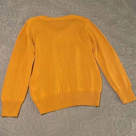 Collection L US 8 Mustard Ribbed Knit Mediumweight Pullover Sweater - Picture 2 of 5